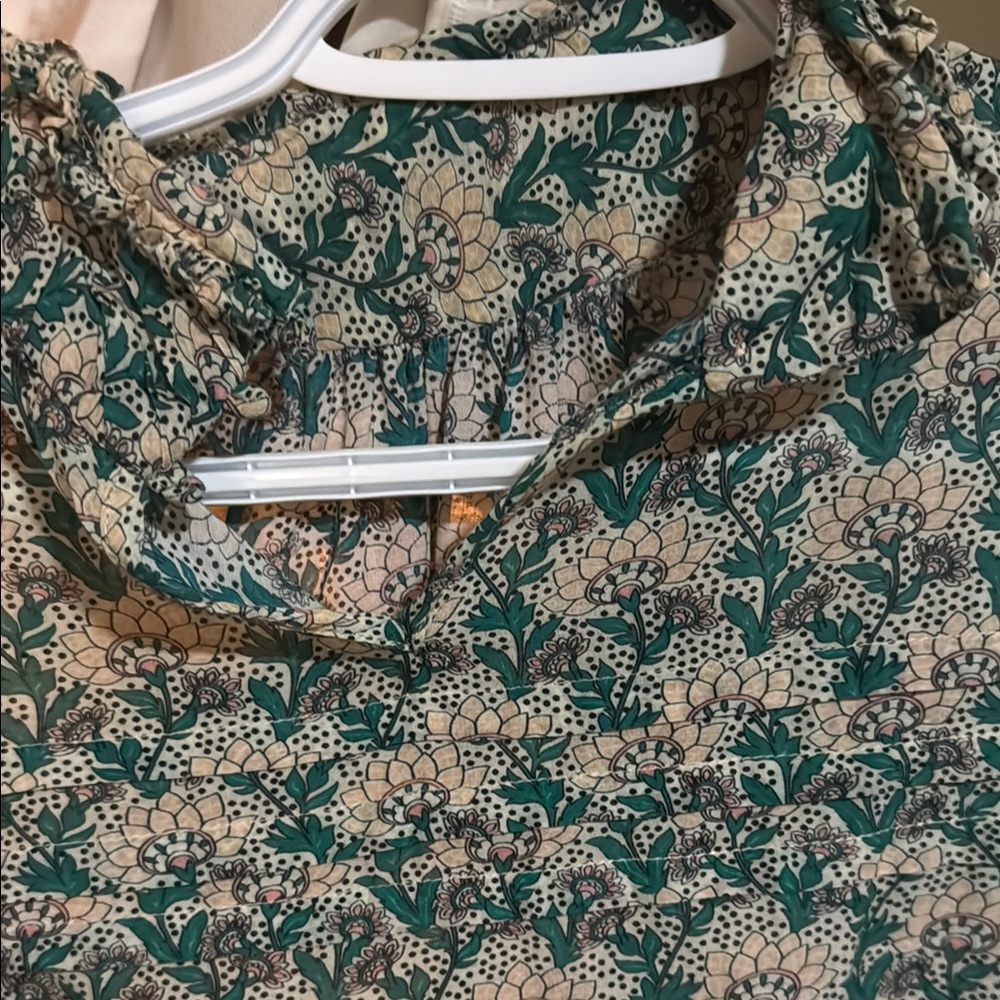 Floral Ruffle Women's Top - Picture 2 of 3